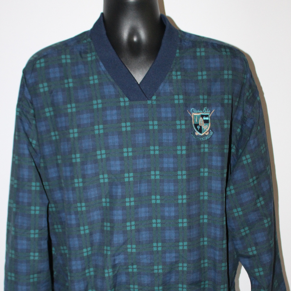 Chateau Elam Golf Pullover XL Green Blue LS